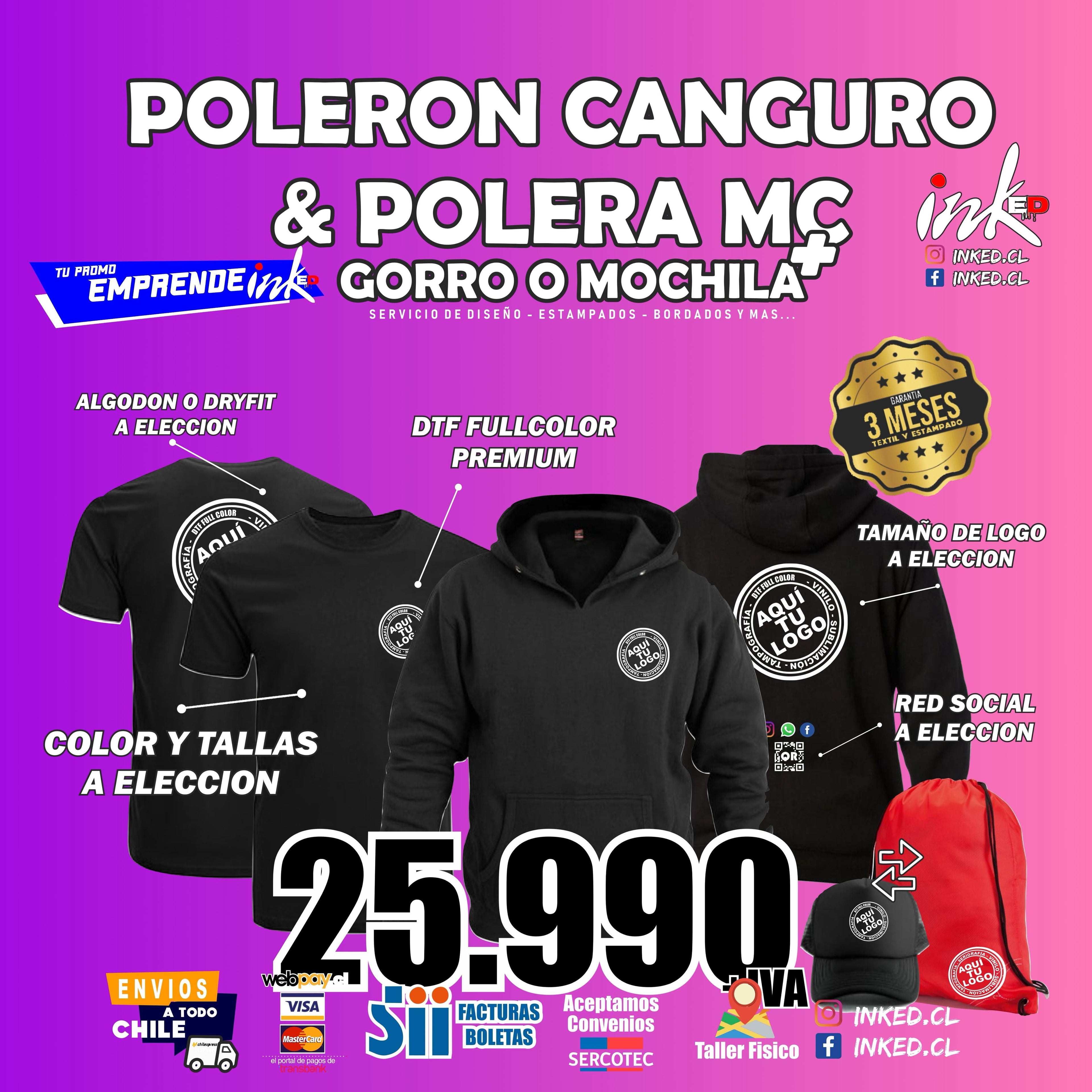 PACK POLERON/POLERA PERSONALIZADOS